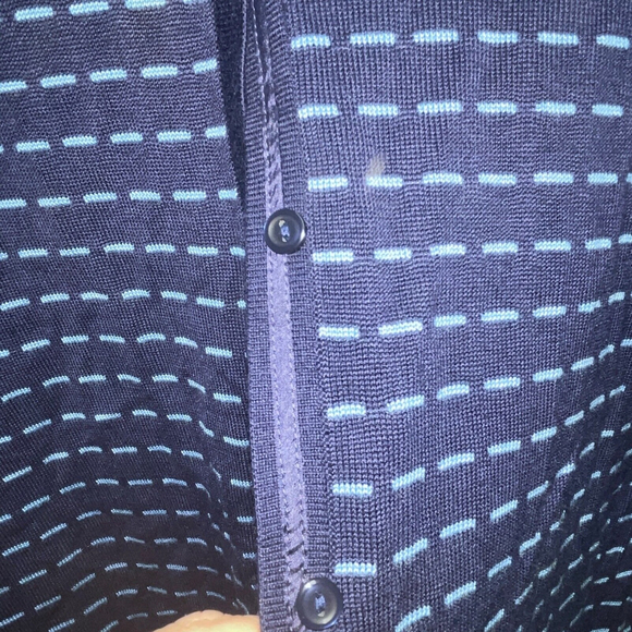 NWOTs Halogen Blue Dash Line Pattern Cardigan Size 1X - Picture 4 of 6